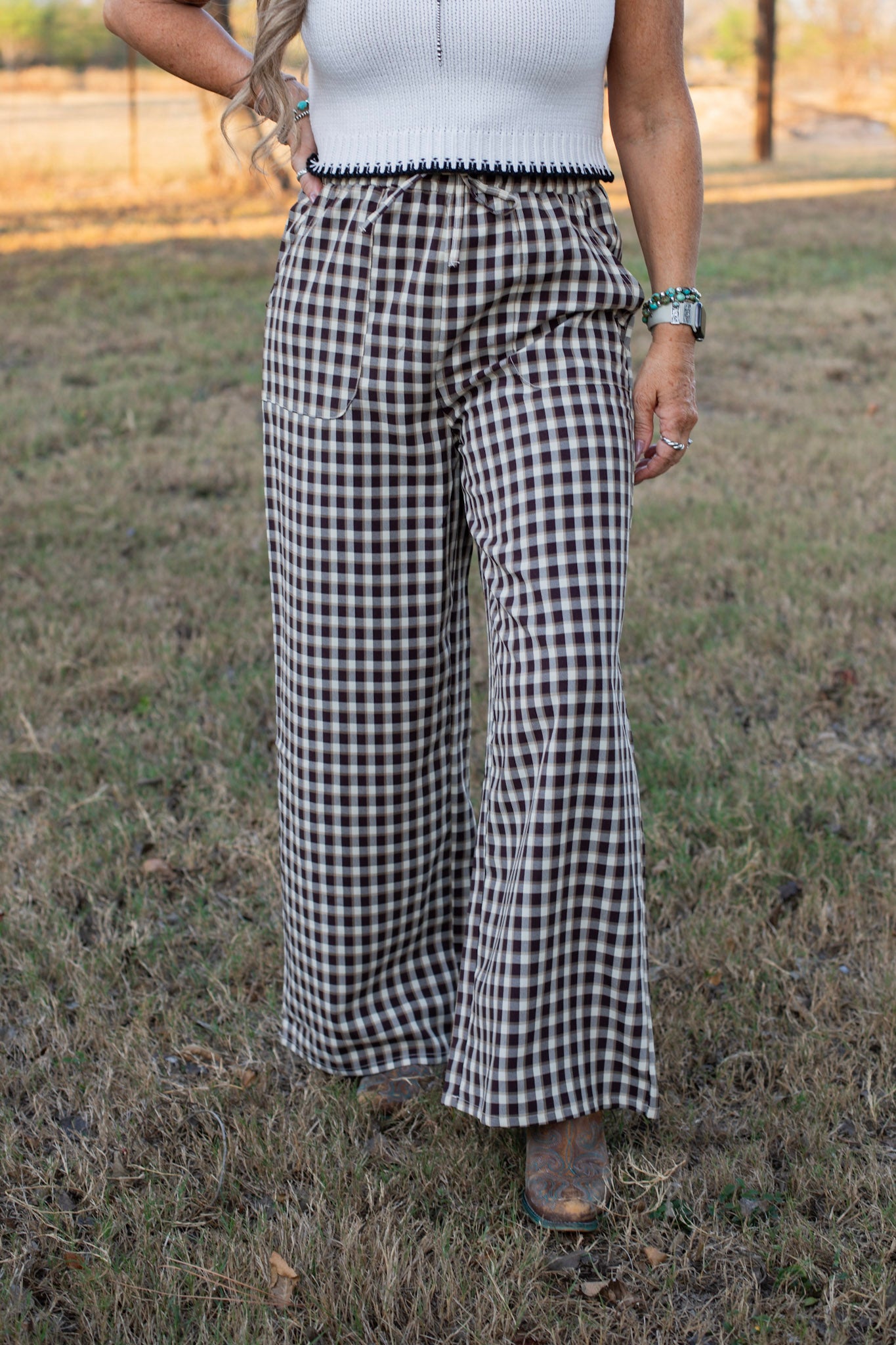 Rustic Gingham Pants