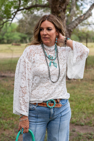 Ivory Lace Bell Top
