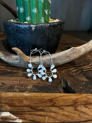 The Valarie Earrings ~ White Howlite