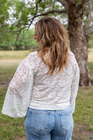 Ivory Lace Bell Top