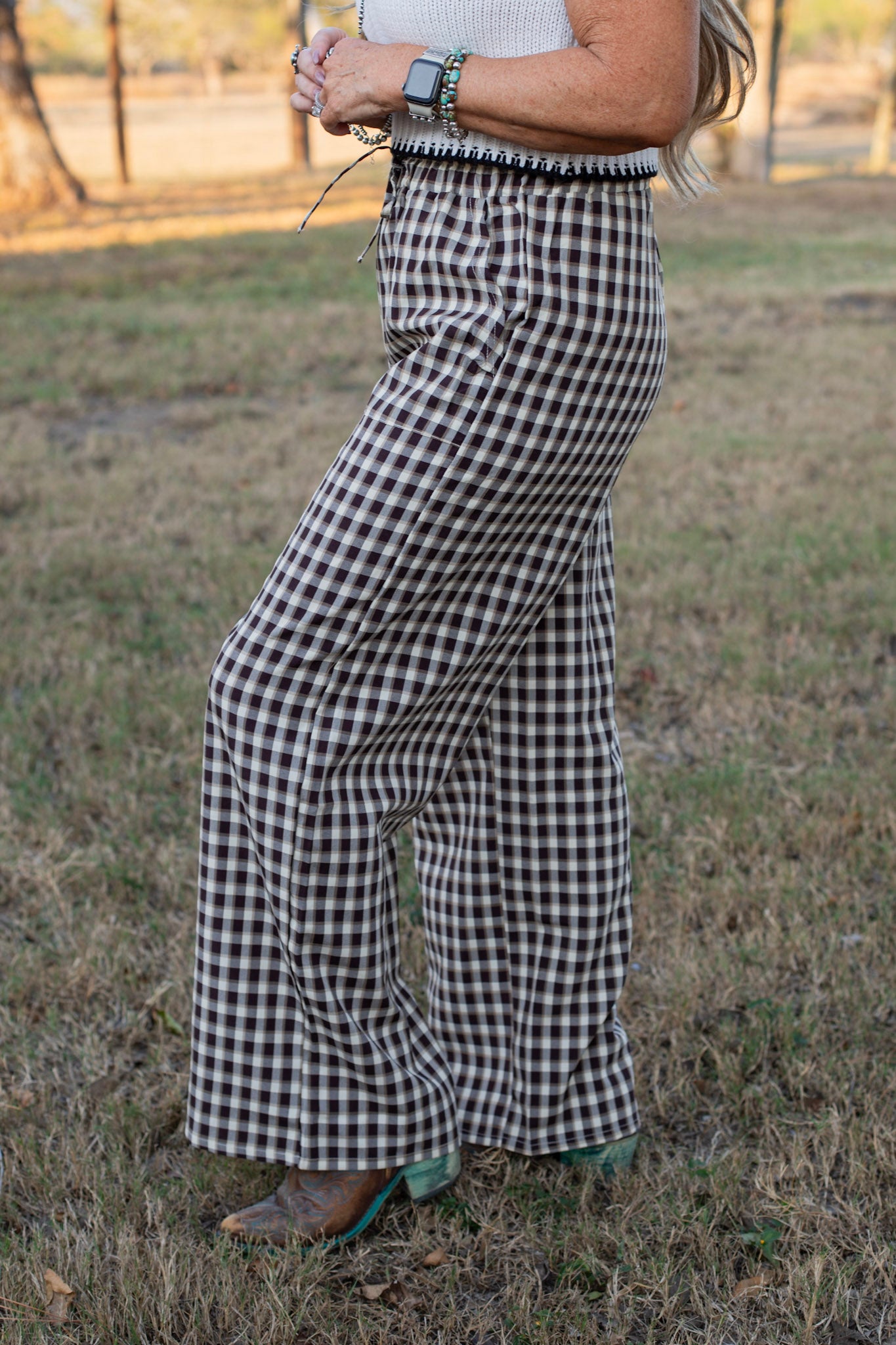 Rustic Gingham Pants