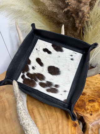 Cowhide Catchall ~ Black