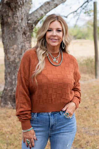 Autumn Hues Sweater ~ Rust