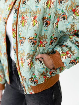 Howdy Quilted Bomber Jacket
