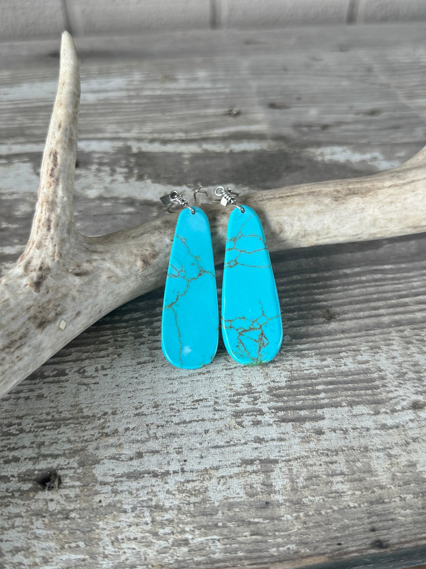 Turquoise Slab Earrings