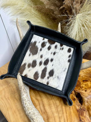 Cowhide Catchall ~ Black