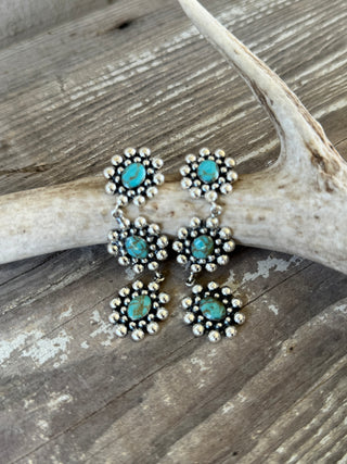 Triple Flower Earrings