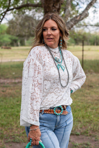 Ivory Lace Bell Top