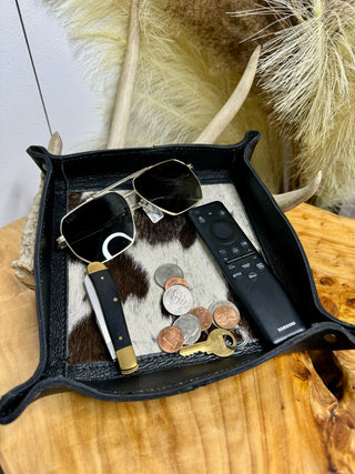 Cowhide Catchall ~ Black