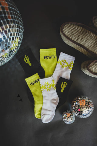 Sock Em Silly ~ Cacti Neon