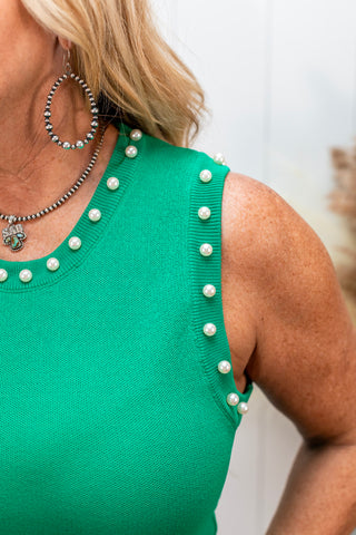 Pearl Splendor Top ~ Green