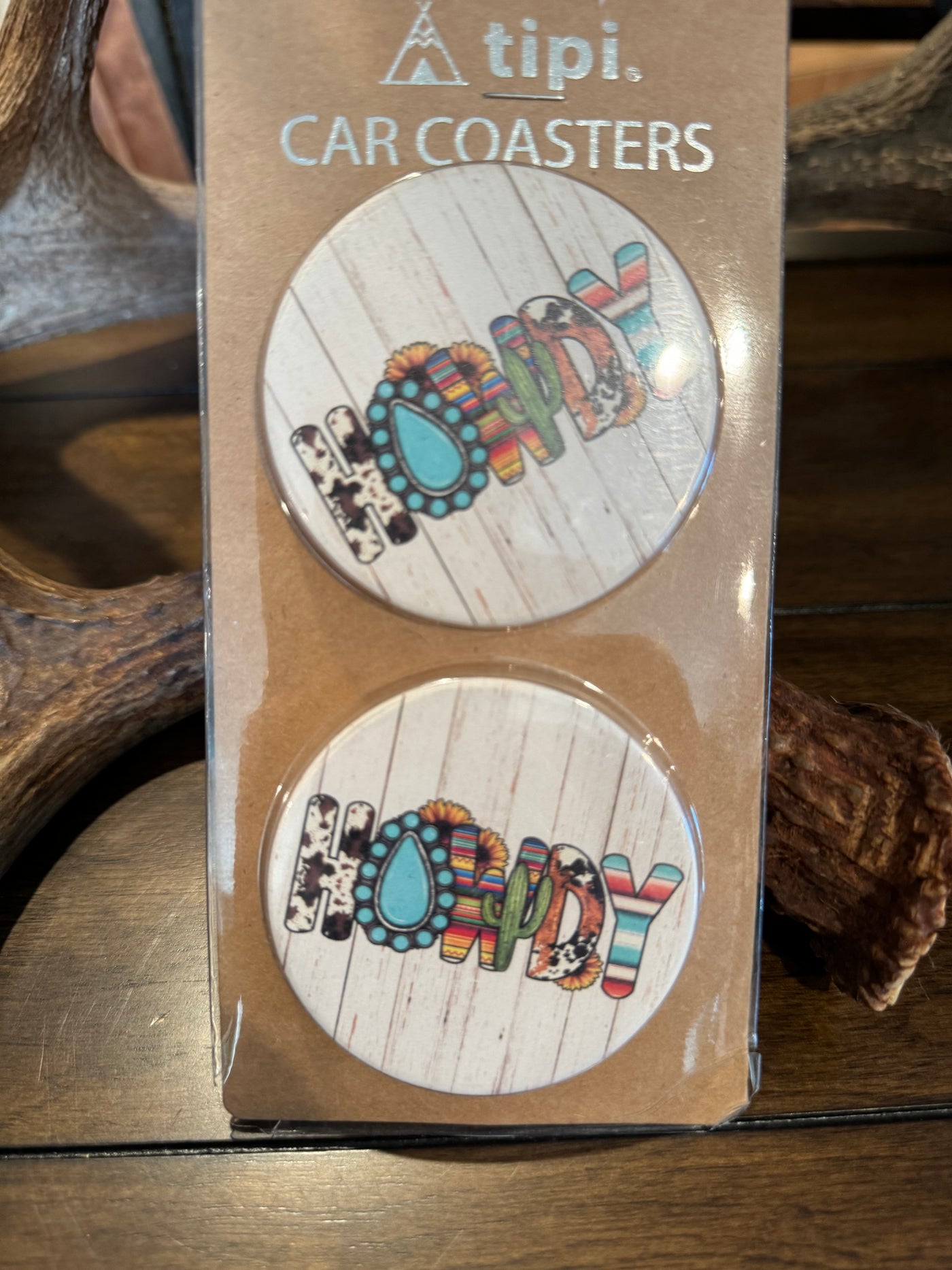 Car Coasters ~ Cow Print