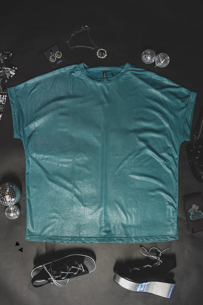 Luxy Bucks Top ~ Teal