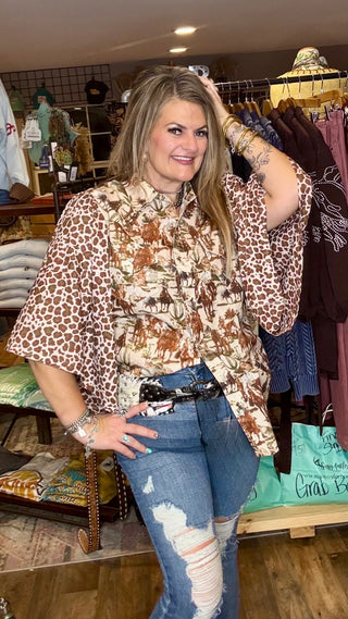 Painted Prairie Button Up