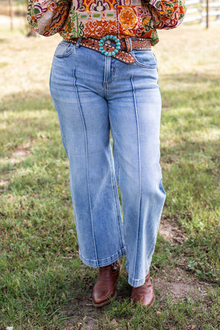 Pintuck Ranch Jeans