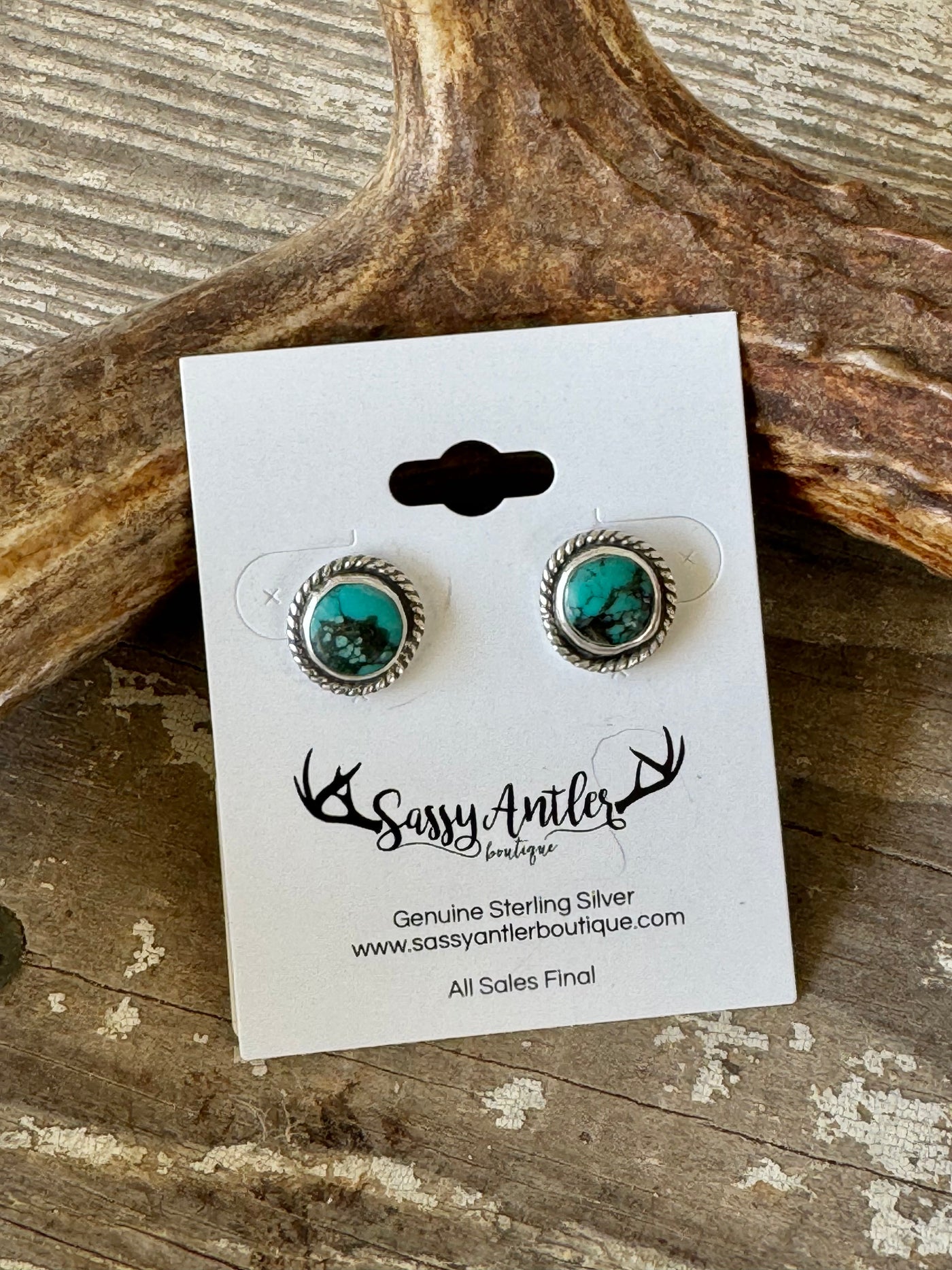 Hubei Turquoise Stud Earrings