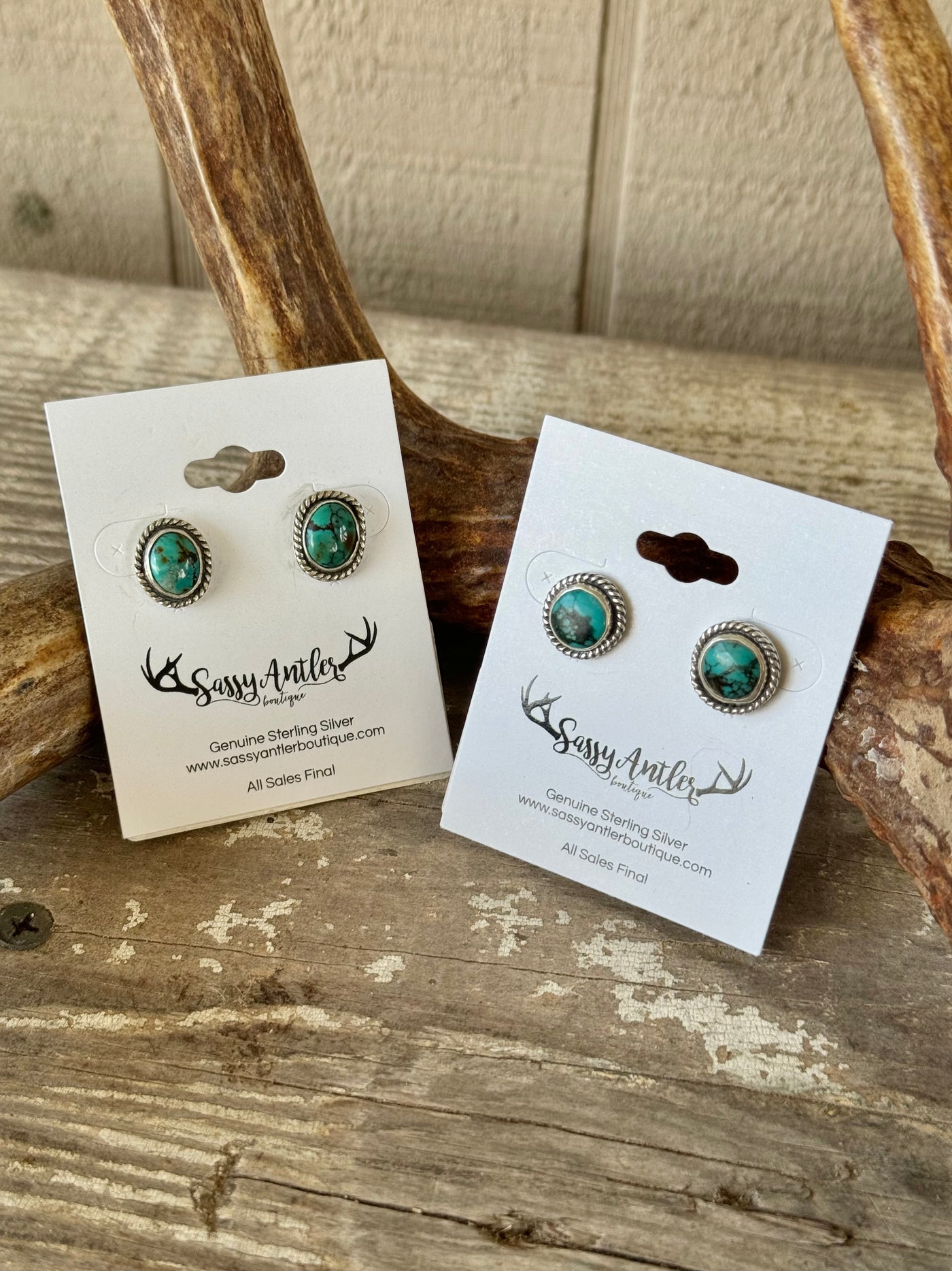 Hubei Turquoise Stud Earrings