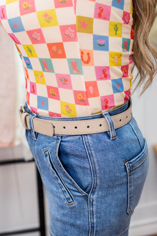Saddle Chic Belt ~ Beige