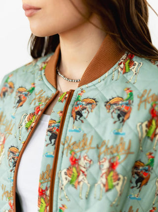 Howdy Quilted Bomber Jacket