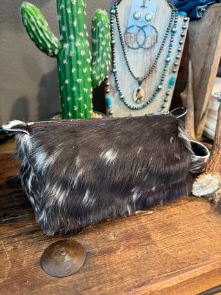 Cowhide Toiletry Bag ~ Brown