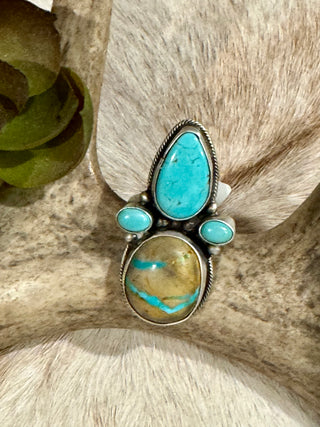 Royston Ribbon Turquoise Rings