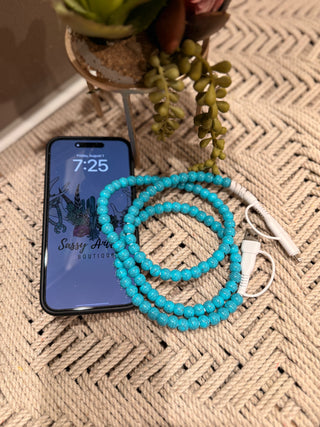Phone Charging Cable ~ Turquoise