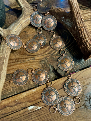 Kaufman Concho Chain Belt ~ Copper