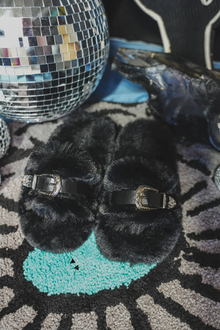 Buckle Up Slippers ~ Midnight