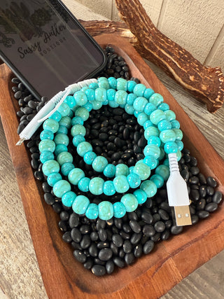 Phone Charging Cable ~ Turquoise