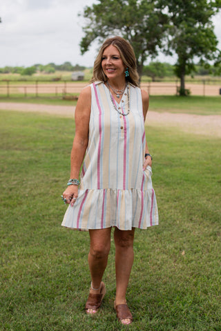 Summer Stripe Midi Dress