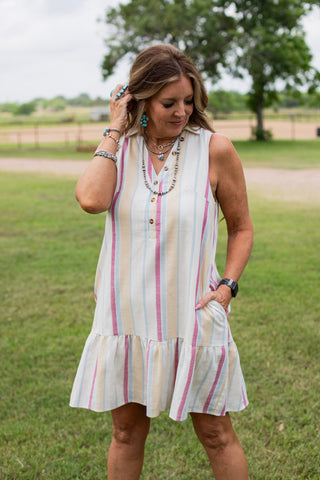 Summer Stripe Midi Dress