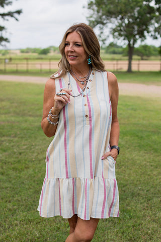 Summer Stripe Midi Dress