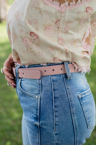 Saddle Chic Belt ~ Old Rose