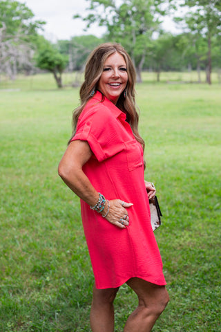 Easy Breezy Dress ~ Cherry