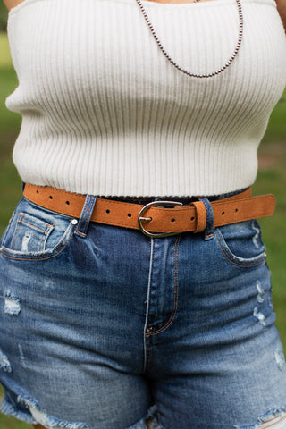 Saddle Chic Belt ~ Cognac