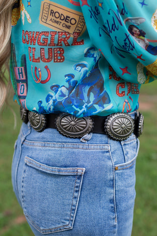 Drifter Concho Belt ~ Black