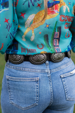 Drifter Concho Belt ~ Black