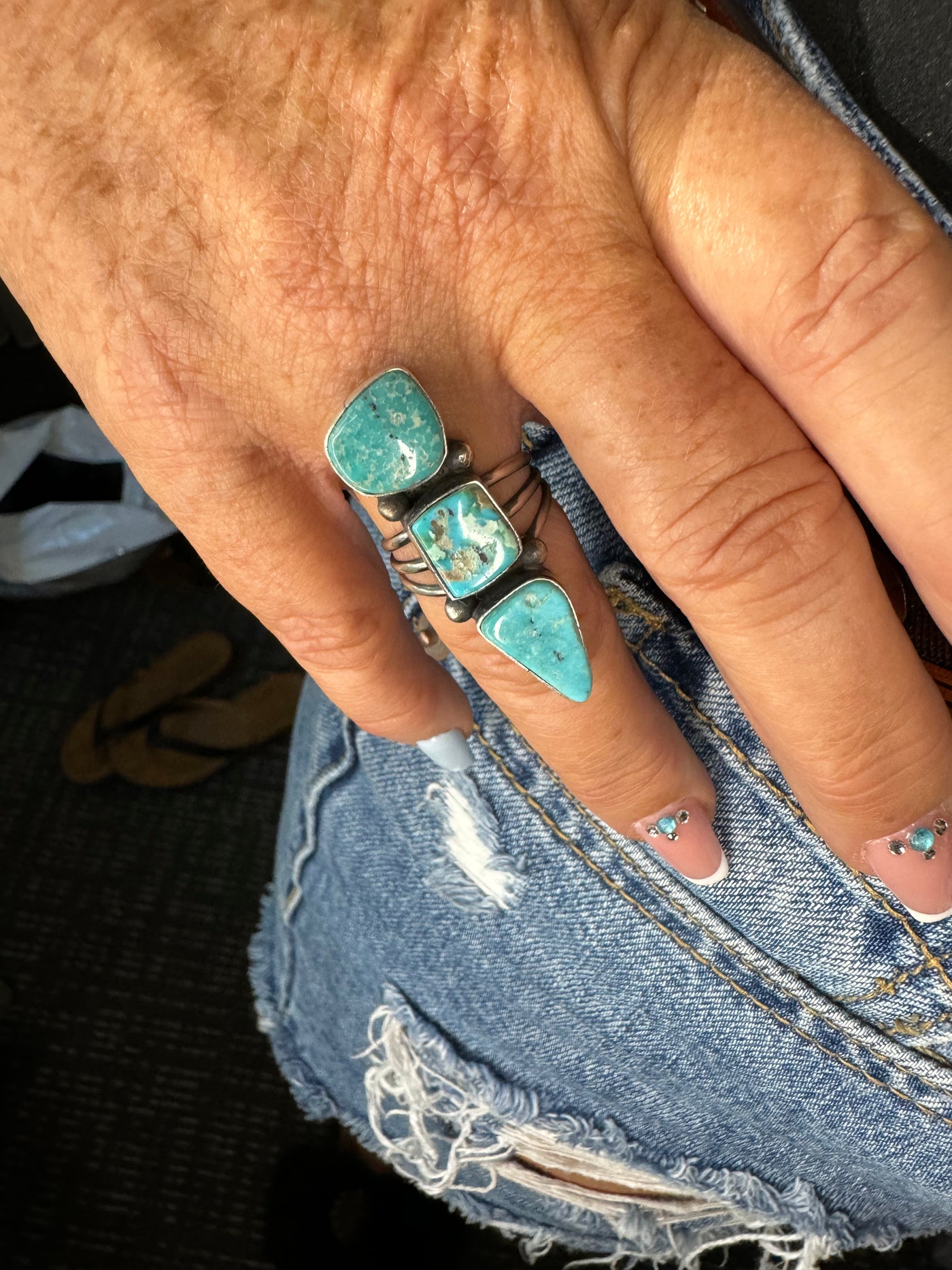 Sonoran Turquoise Three Stone Ring