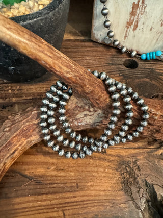 Navajo Pearl Stretch Bracelet ~ 6mm