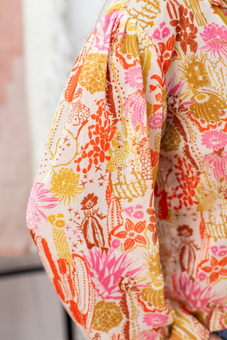 Boho Bloomscape Blouse