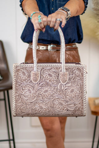 Burlin Tooled Tote