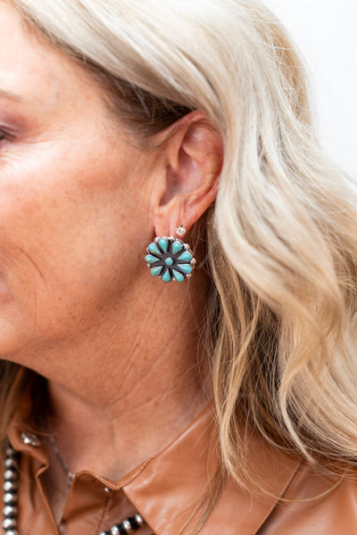 Rhonda Cluster Earrings ~ Turquoise