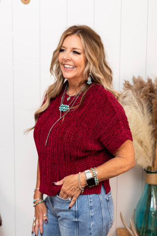 Saddle & Sangria Sweater