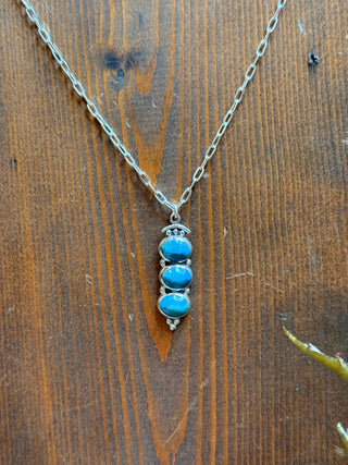 Triple Stone Trail Necklace