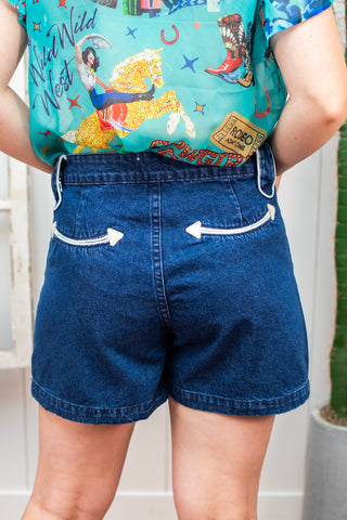 Denim Arrow Shorts