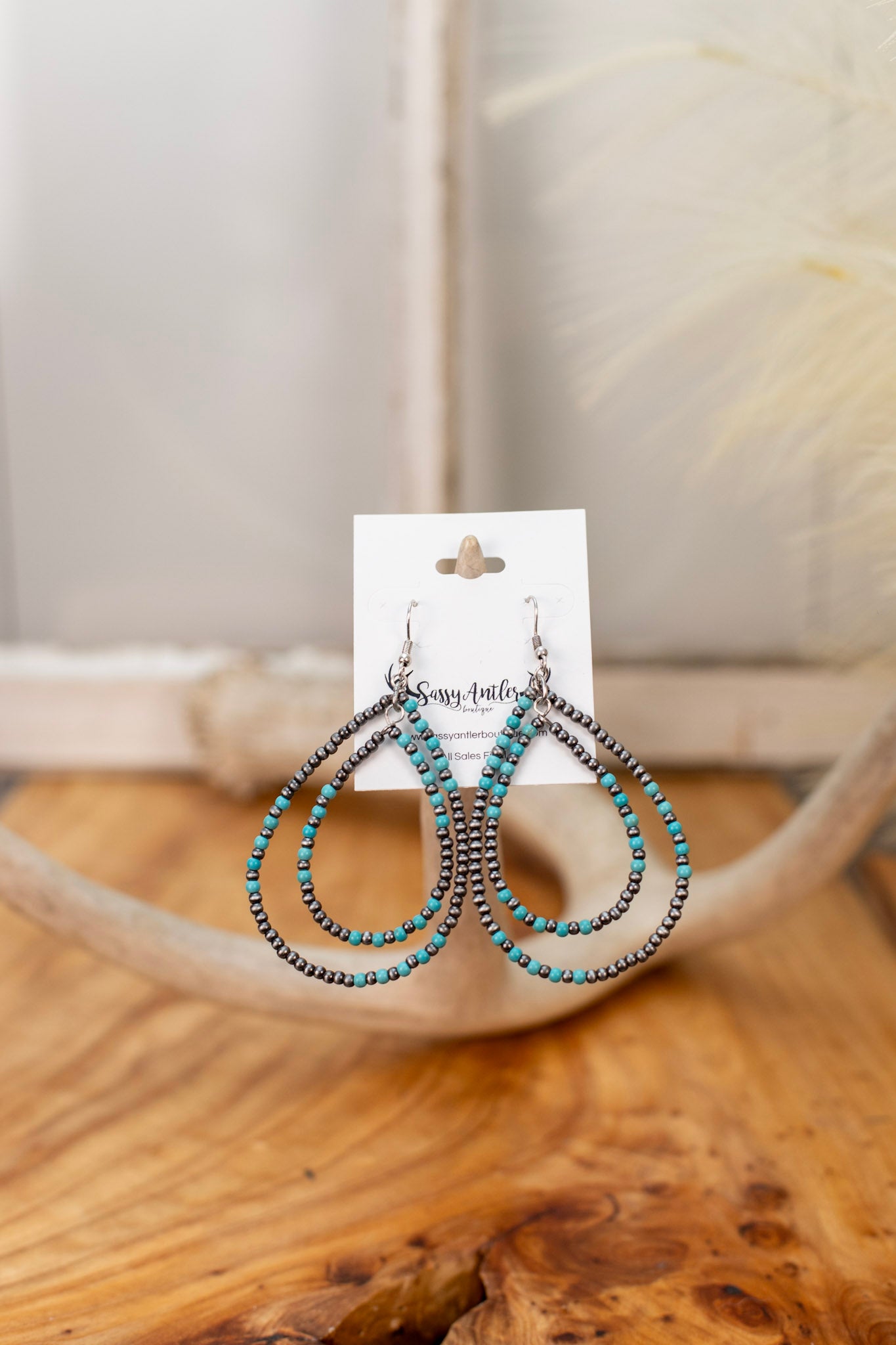 Saddlestone Earrings - Turquoise