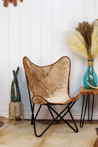 Ranch Hand Chair ~ Tan & White A