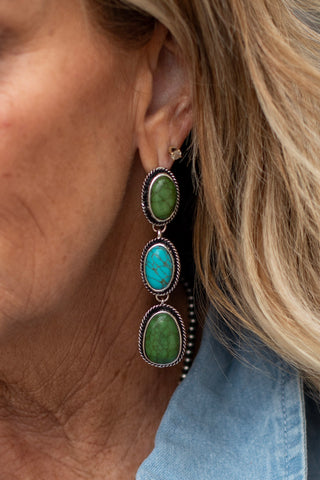 Sage & Sky Dangle Earrings