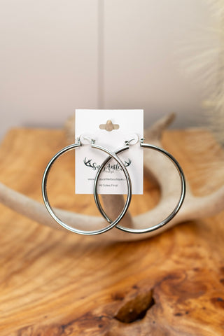 Sassy Hoop Earrings ~ Silver