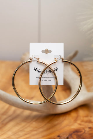 Sassy Hoop Earrings ~ Gold